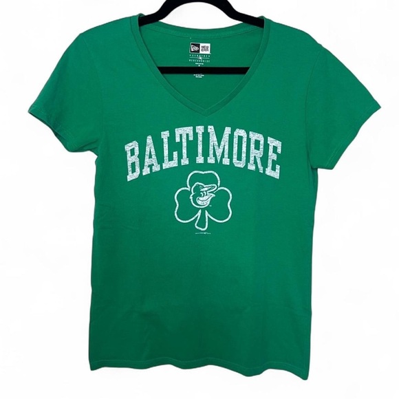 Baltimore Orioles Green Shamrock Tee | New Era Medium St. Patrick’s Day - Picture 1 of 4